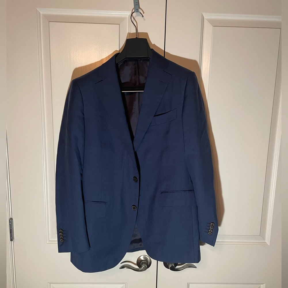Suitsupply Mid Blue Lazio 44R Slim Fit Suit